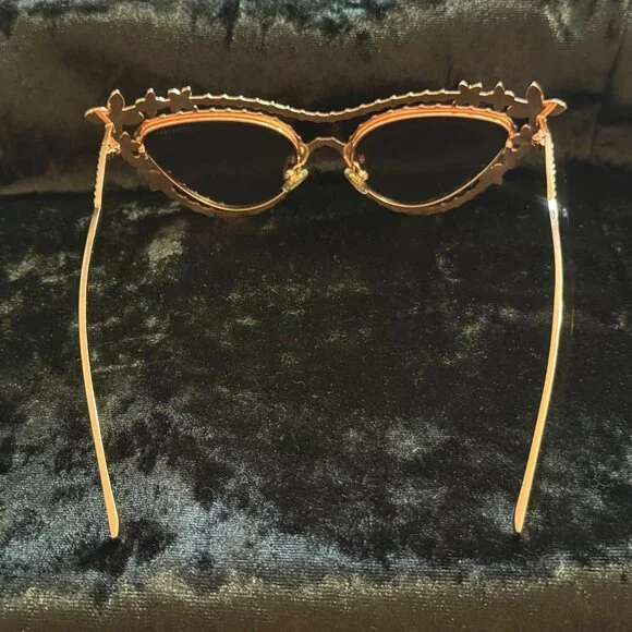 Tiffany Eyewear Sunglasses in Rose Gold-plated Metal with Mirrored Lenses NWT - Picture 5 of 15